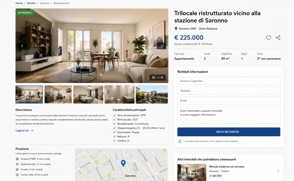 Esempio annuncio efficace per vendita casa a Saronno 1 errori da evitare nella vendita casa