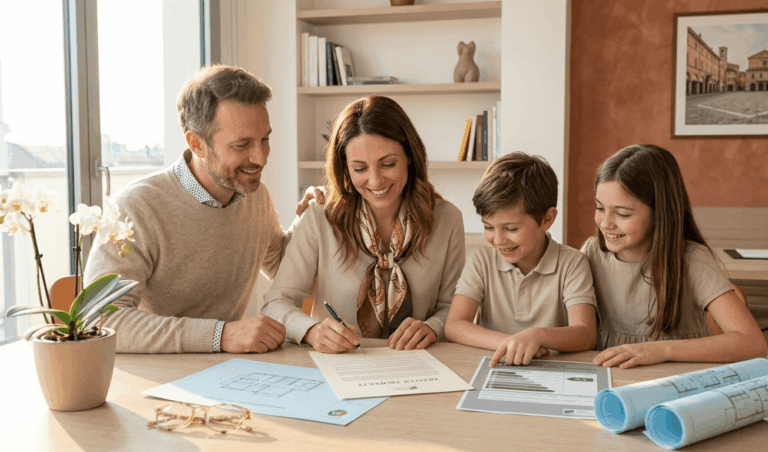 Famiglia che firma il rogito di vendita casa a Saronno vendere casa con mutuo residuo